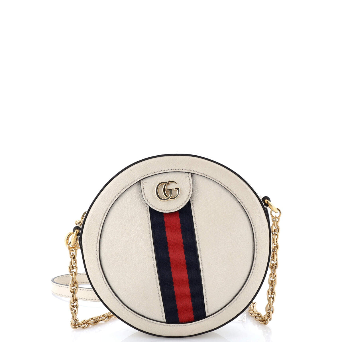 Gucci GUCCI Ophidia Round Shoulder Bag Leather Mini