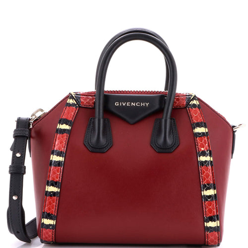 GIVENCHY Antigona Bag Leather with Snakeskin Mini