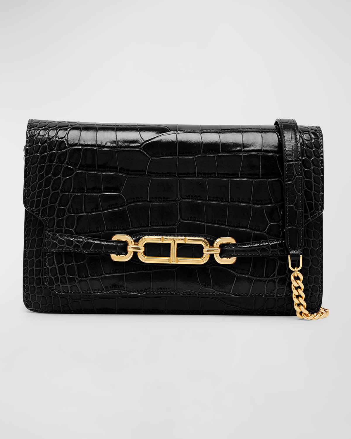 Tom Ford Whitney Medium Shoulder Bag in Stamped Croc Leather