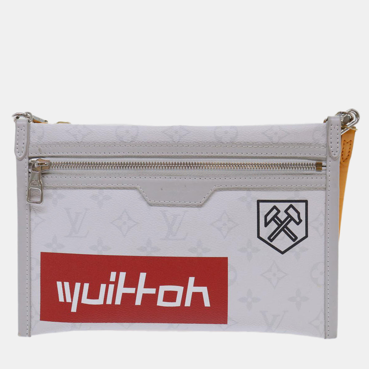 Louis Vuitton Grey Monogram Canvas Story Double Flat Messenger Bag