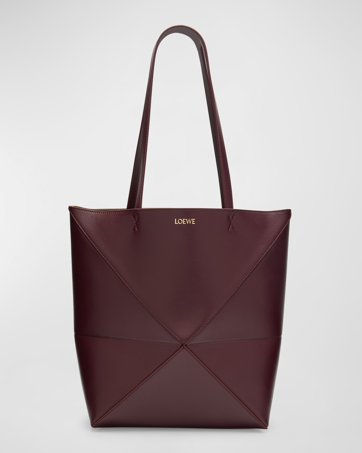 Loewe Puzzle Fold Medium Tote Bag in Shiny Leather