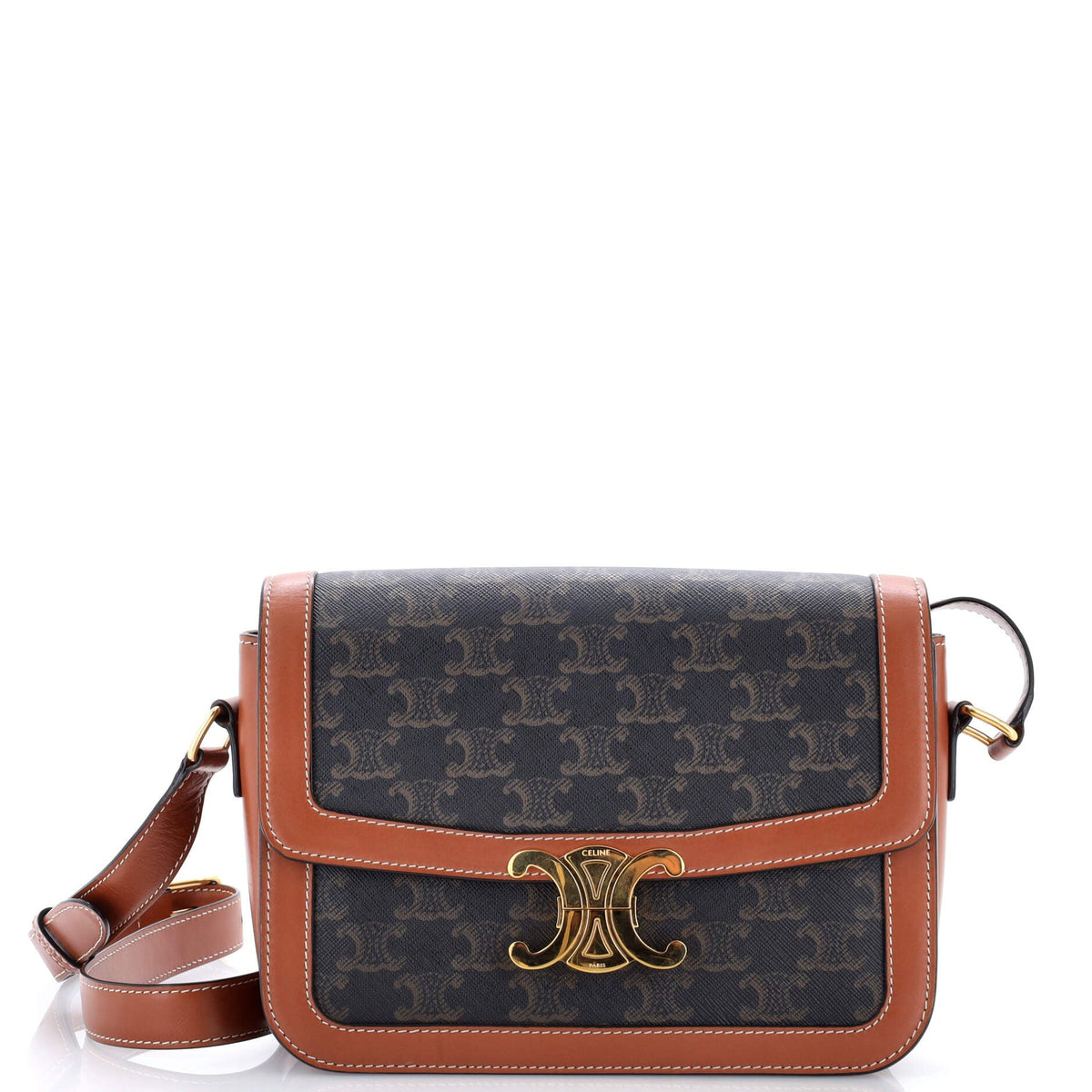 Celine CELINE Triomphe Shoulder Bag Triomphe Coated Canvas Medium