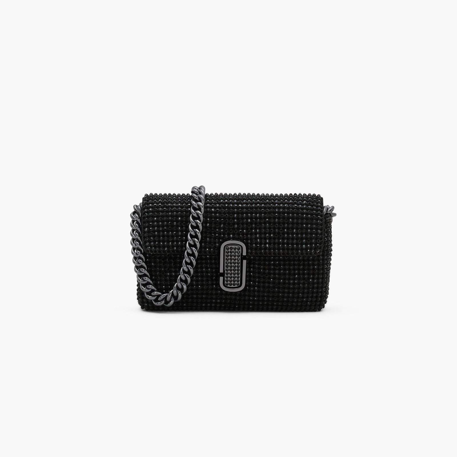 Marc Jacobs Le mini sac bandoulière strass J Marc en noir