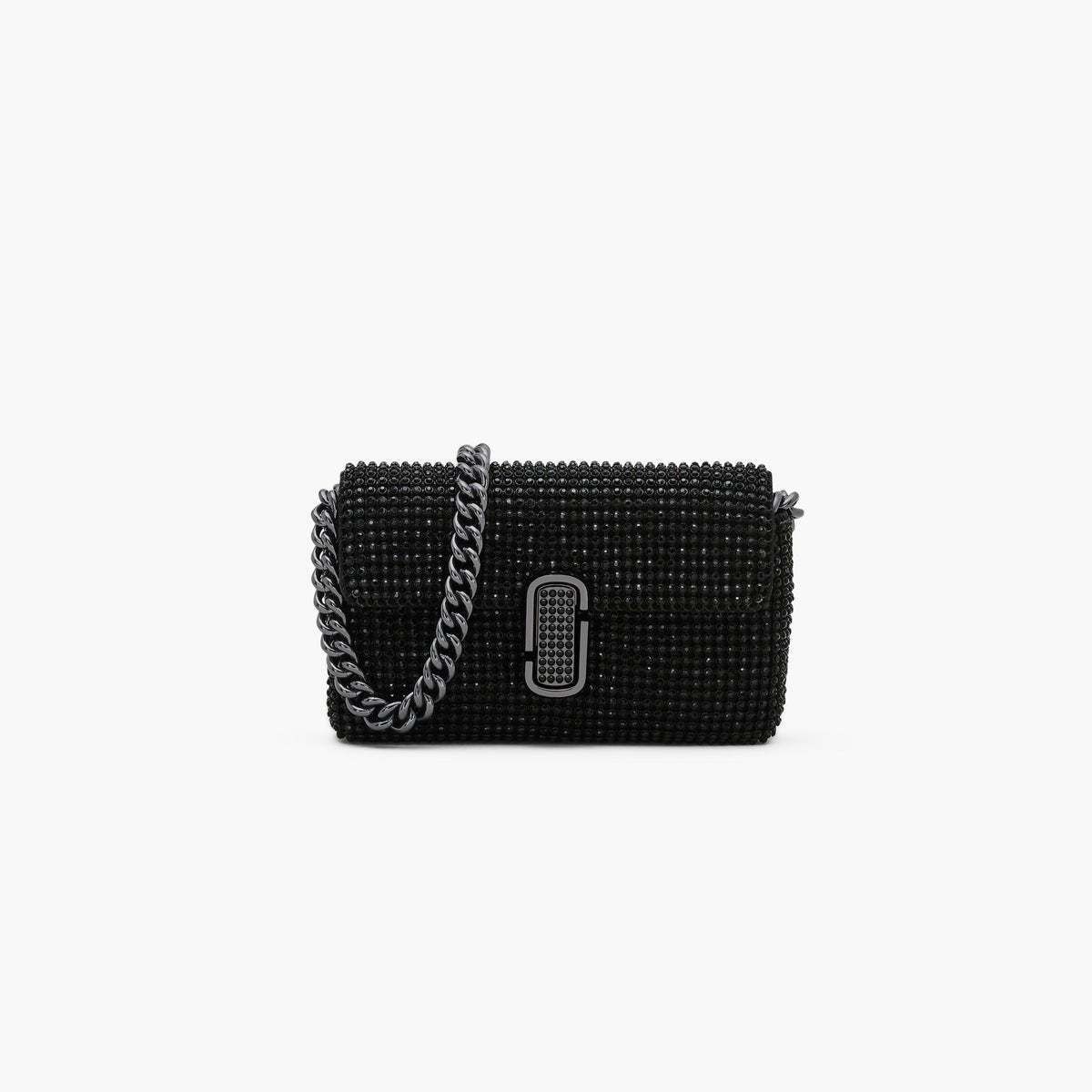 Marc Jacobs The Rhinestone J Marc Mini Shoulder Bag in Black