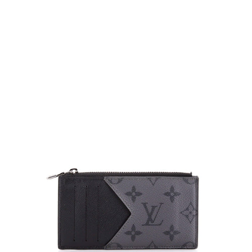 Coin Card Holder Reverse Monogram Eclipse Canvas