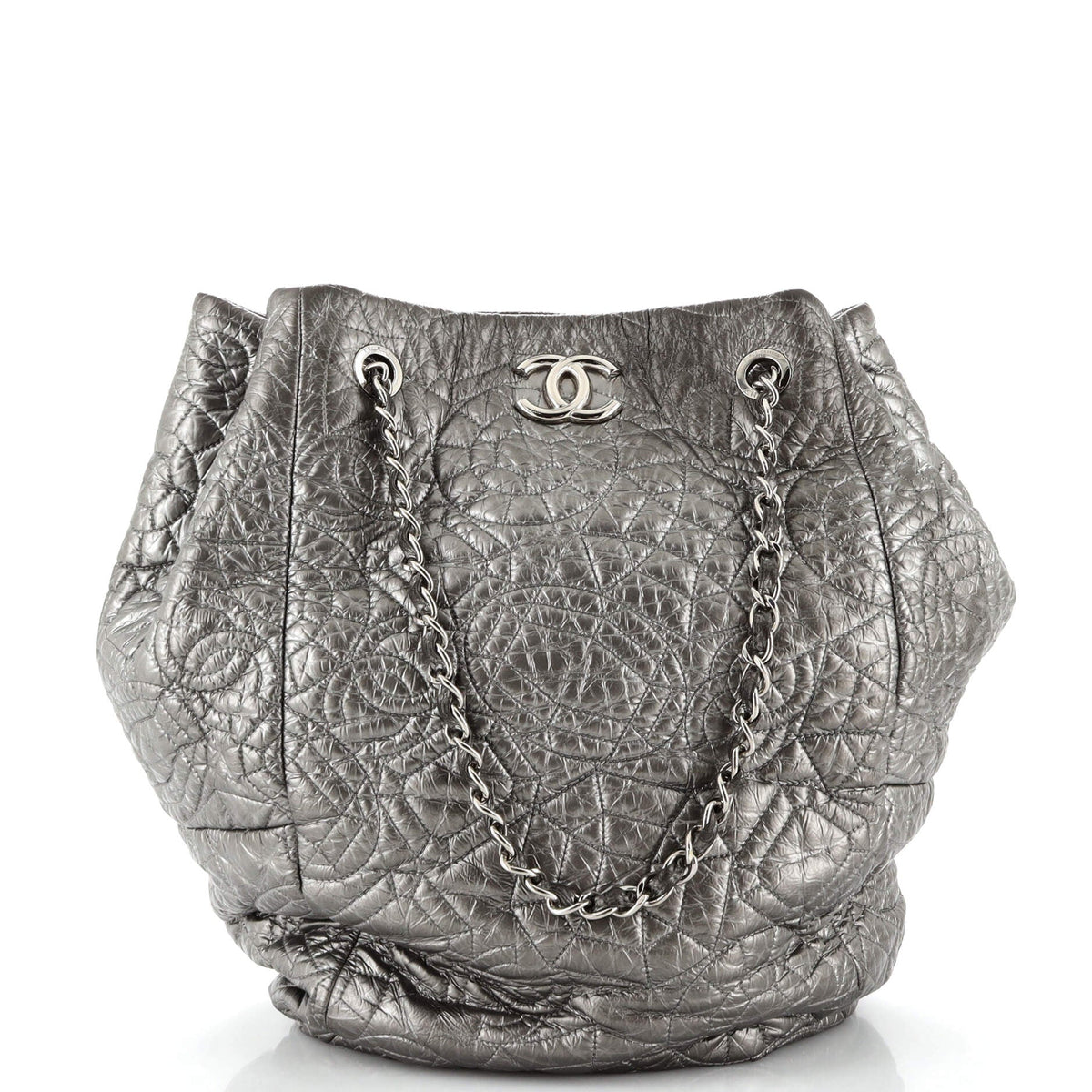 Chanel CHANEL Rock in Moscow Accordion Tote Patent Vinyl Large