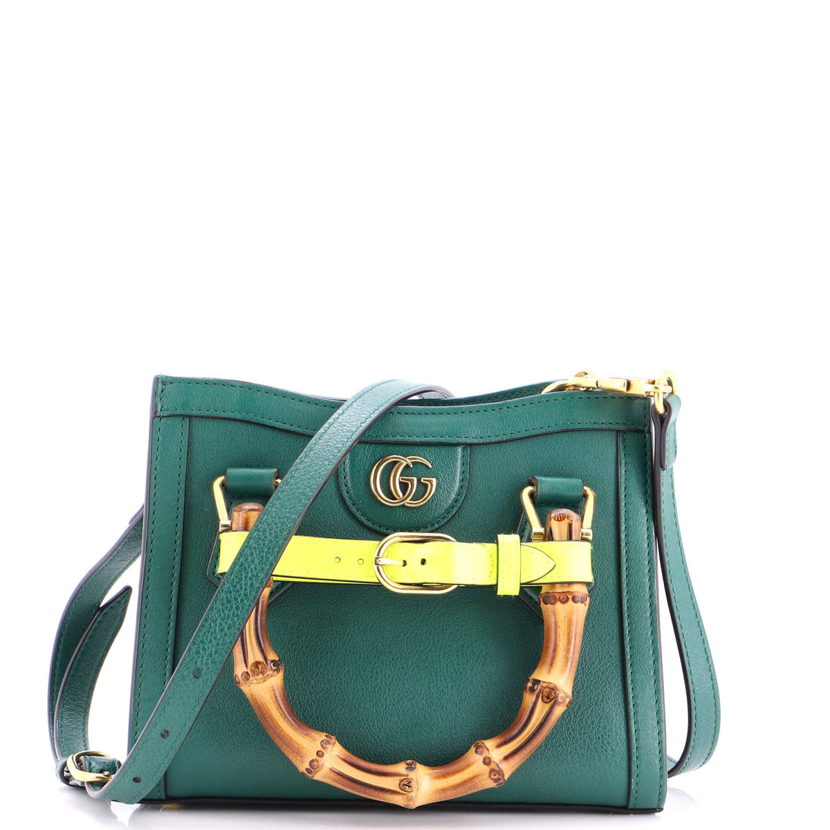 Gucci GUCCI Diana NM Bamboo Handle Tote Leather Mini