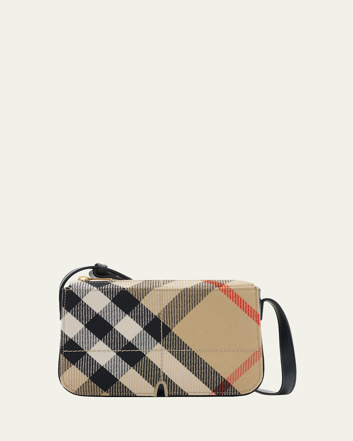 Burberry Snip Check Canvas Crossbody Bag