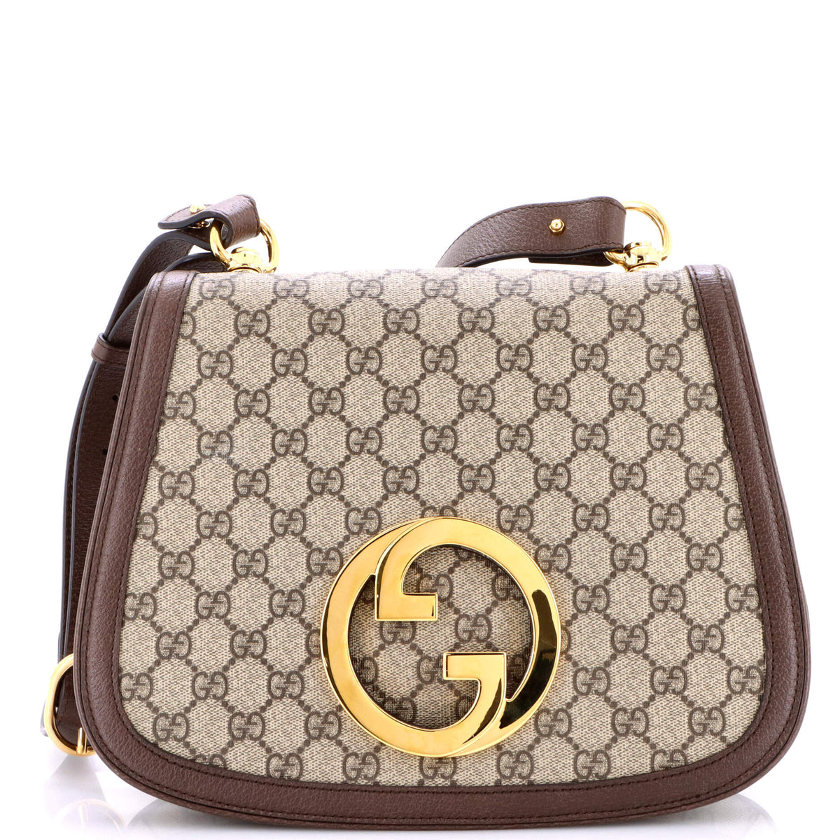 Gucci GUCCI Blondie NM Top Handle Bag GG Coated Canvas Medium