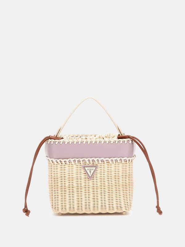 Guess Sveiney Raffia-Beuteltasche