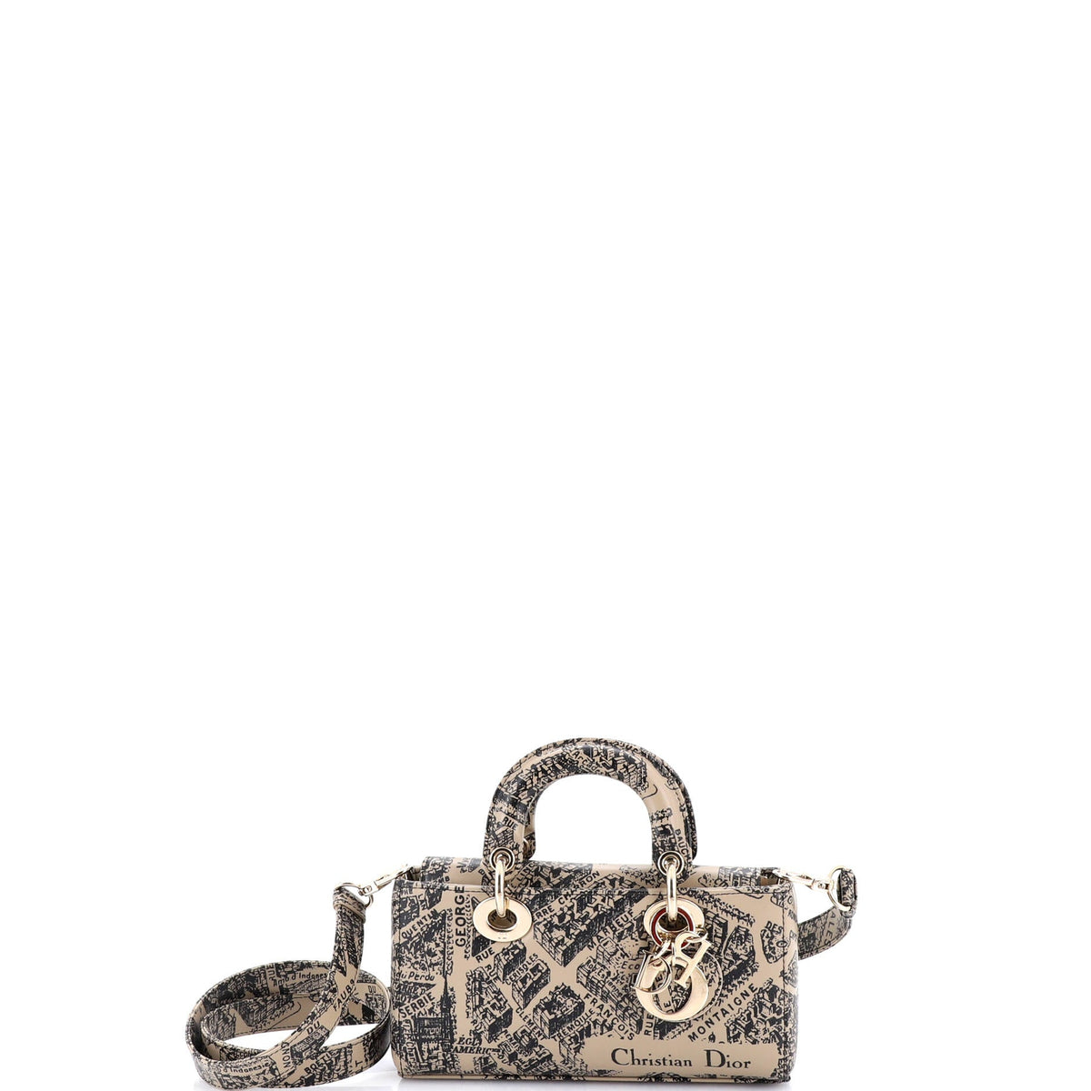 Christian Dior Lady D-Joy Bag Printed Leather Small