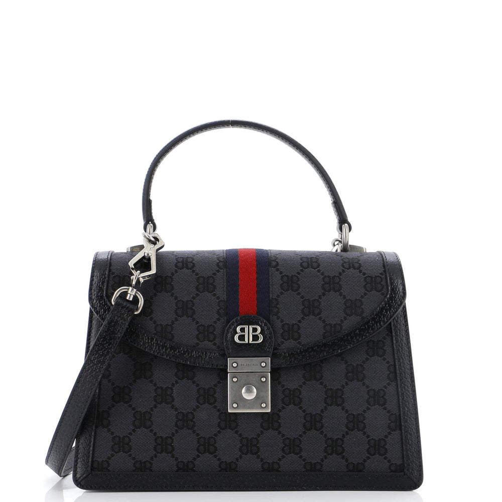 x Gucci The Hacker Project Top Handle Bag BB Coated Canvas Small