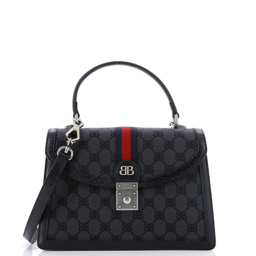 x Gucci The Hacker Project Top Handle Bag BB beschichtetes Canvas klein