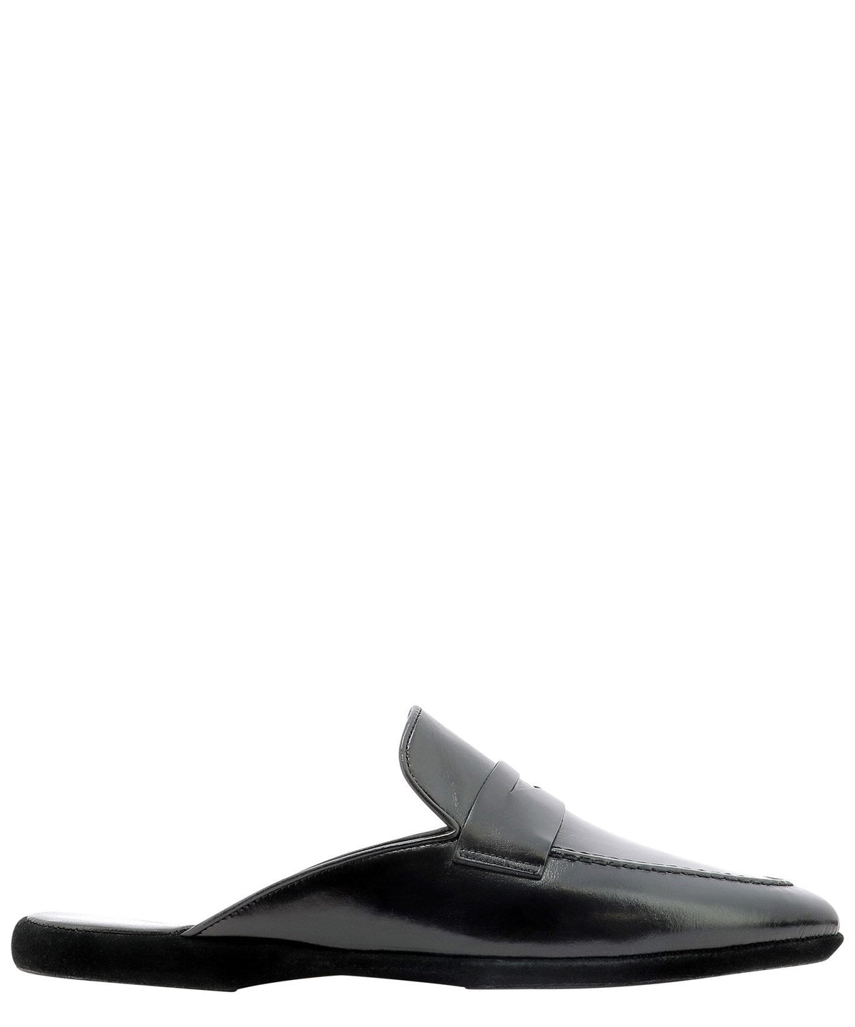 Farfalla Men's Calf Leather Slippers in Black | Size 42 | G13NERO