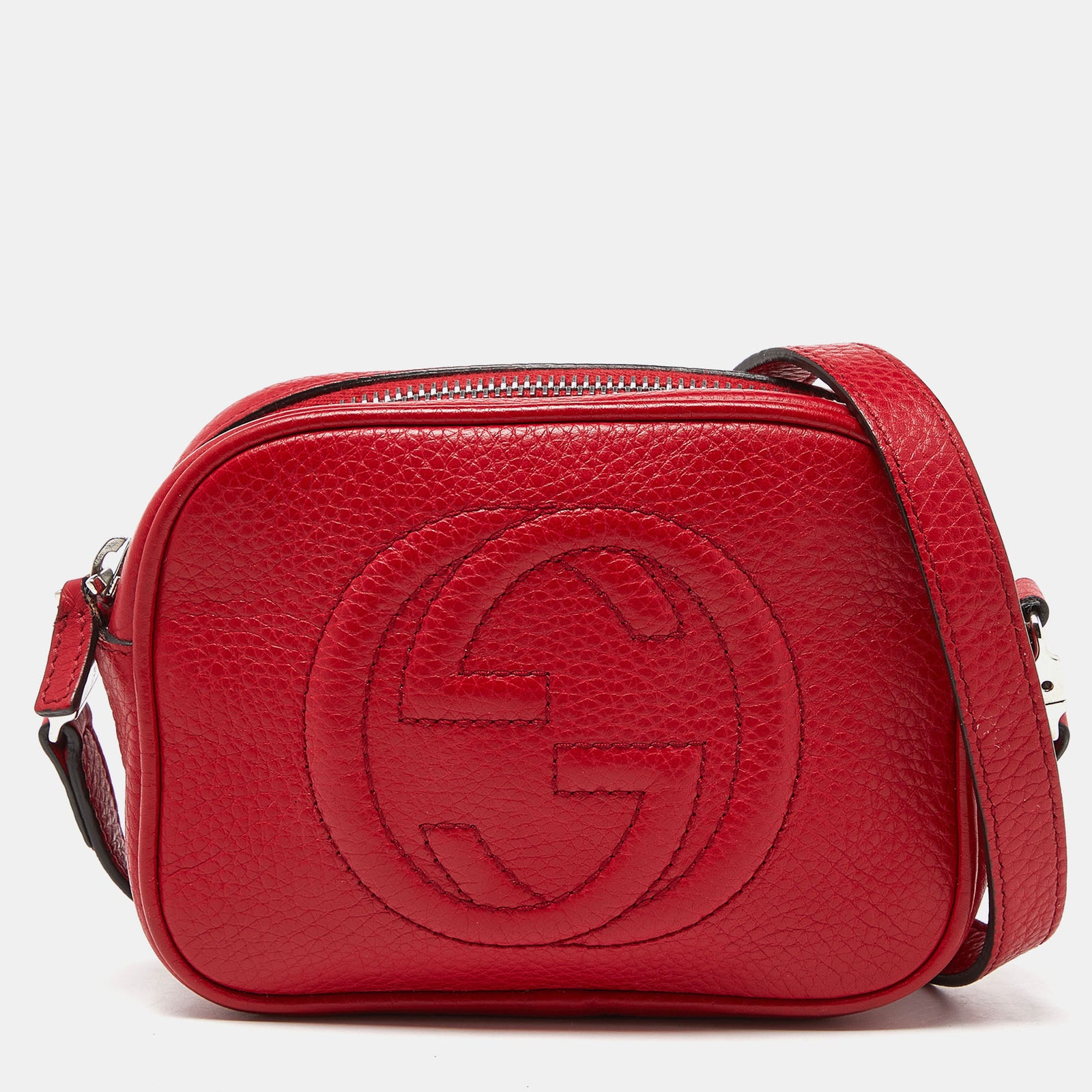 Gucci Red Leather Soho Crossbody Bag