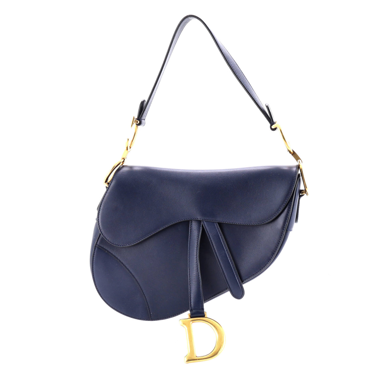 Christian Dior Saddle Handbag Leather Medium