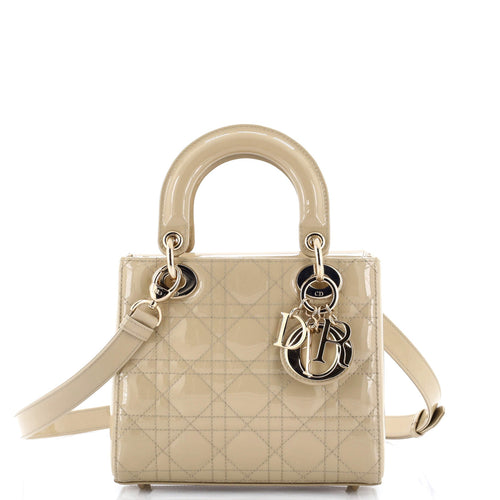 Lady Dior Bag Cannage Quilt Patent Small
