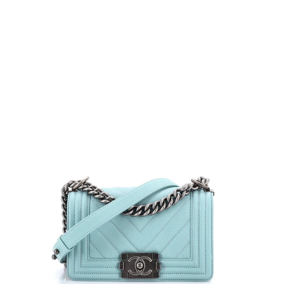 Chanel CHANEL Boy Flap Bag Chevron Caviar Small