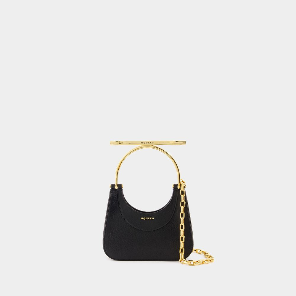 Alexander Mcqueen Women's Mini Cross Bar Purse in Black | 8035251VDBG1000