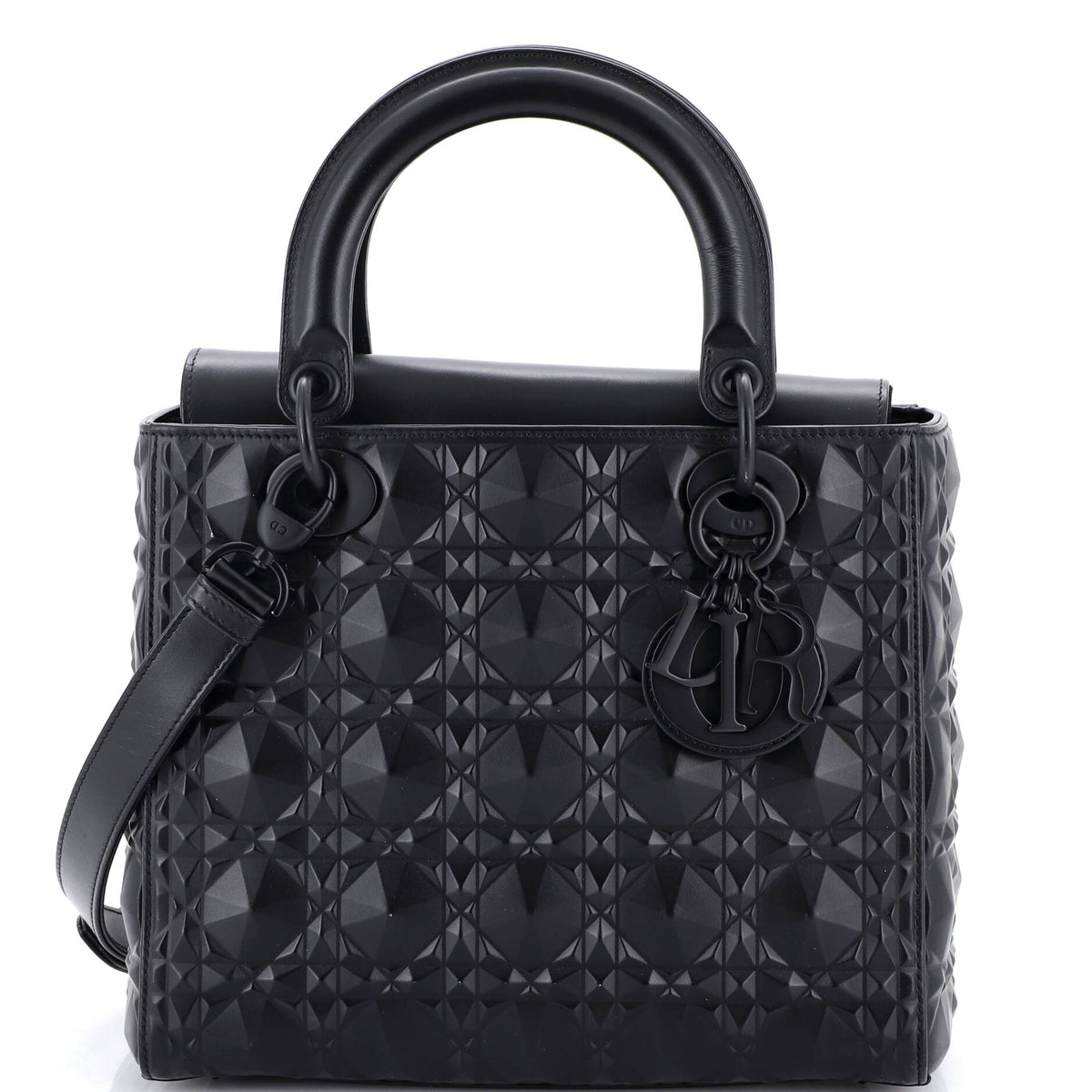 Christian Dior Lady Dior Bag Diamond Motif Cannage Calfskin Medium