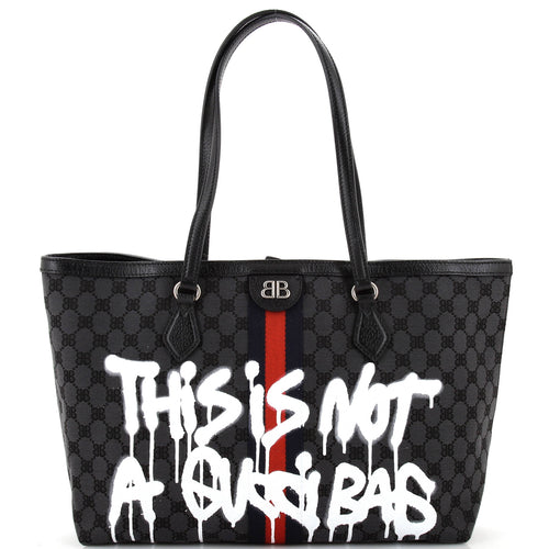 x Gucci The Hacker Project Tote Graffiti BB Canvas Medium