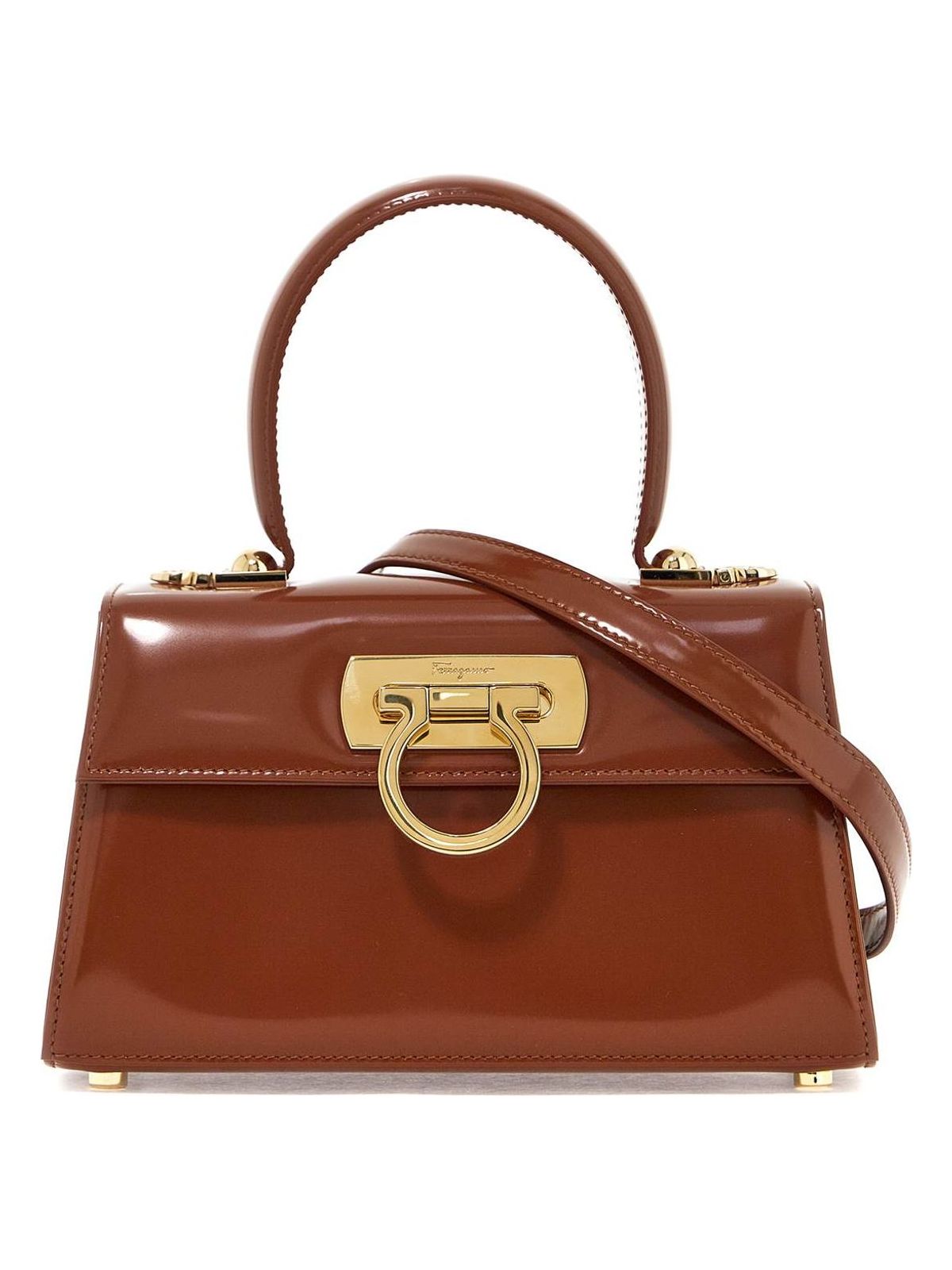 Ferragamo Women's Iconic Top Handle in Marrone | 2129580759963