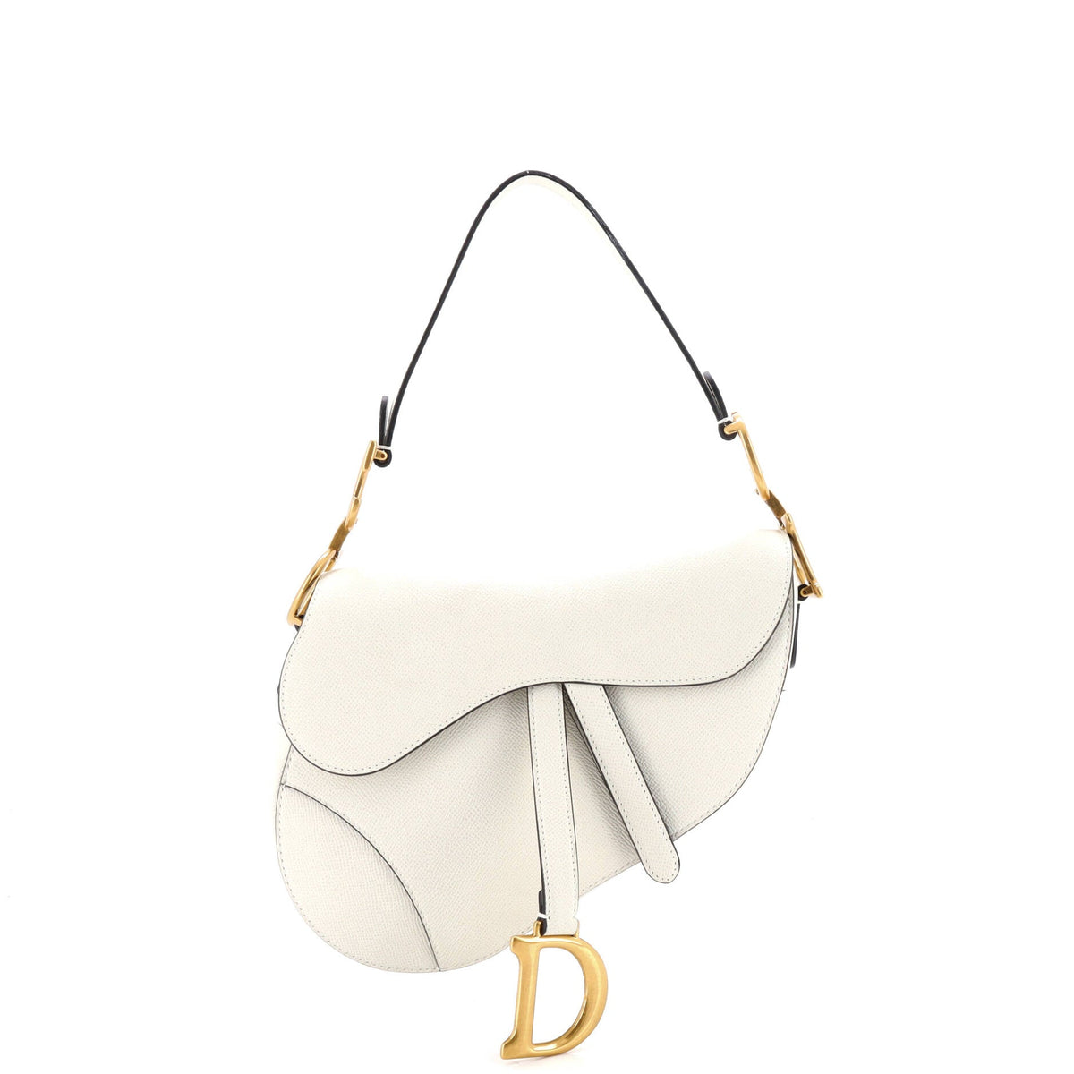 Christian Dior Saddle Handbag Leather Medium