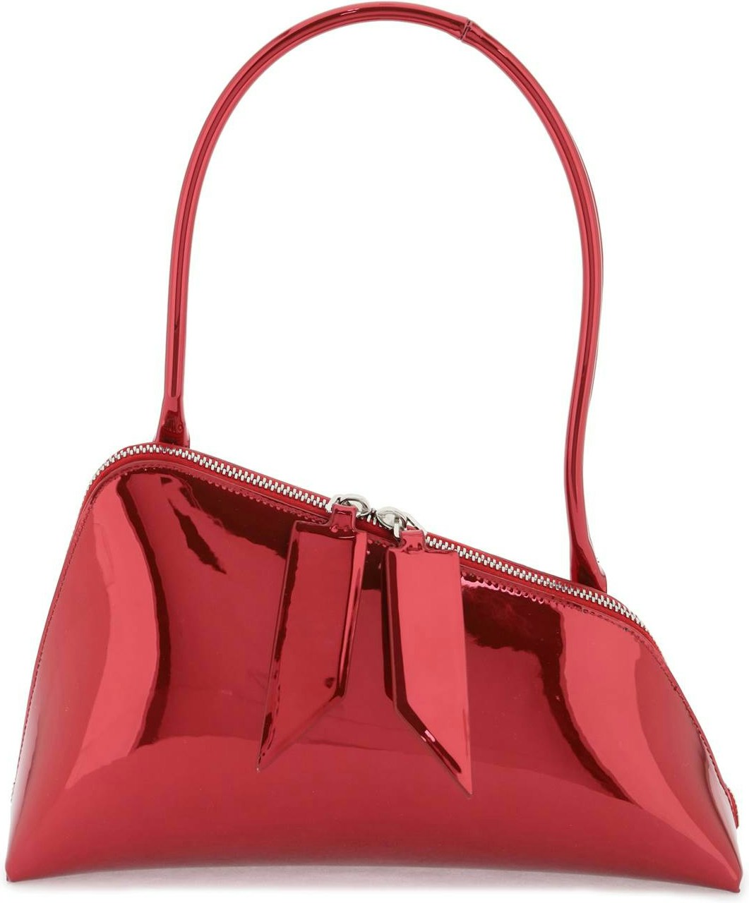 The Attico Women's Mirror-Effect Sunrise Shoulder Bag in Red | 241WAH42PU01