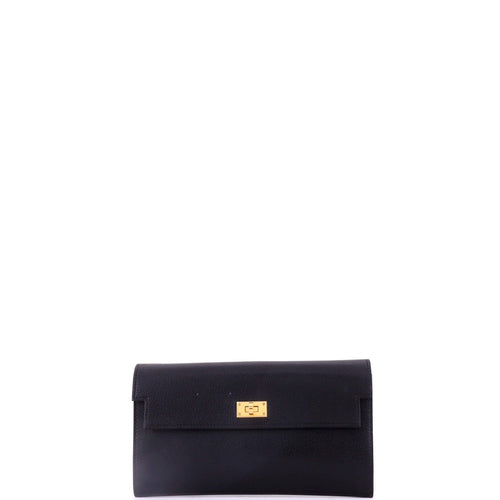 Kelly Pocket Wallet Chevre Chamkila Long