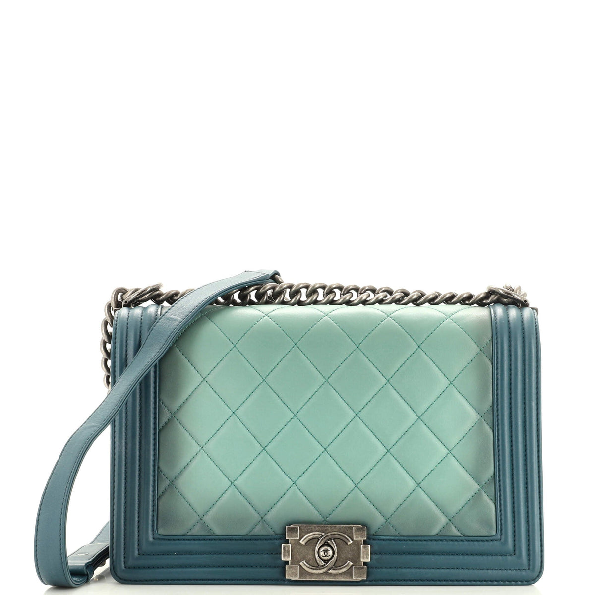 Chanel CHANEL Boy Flap Bag Quilted Ombre Leather New Medium