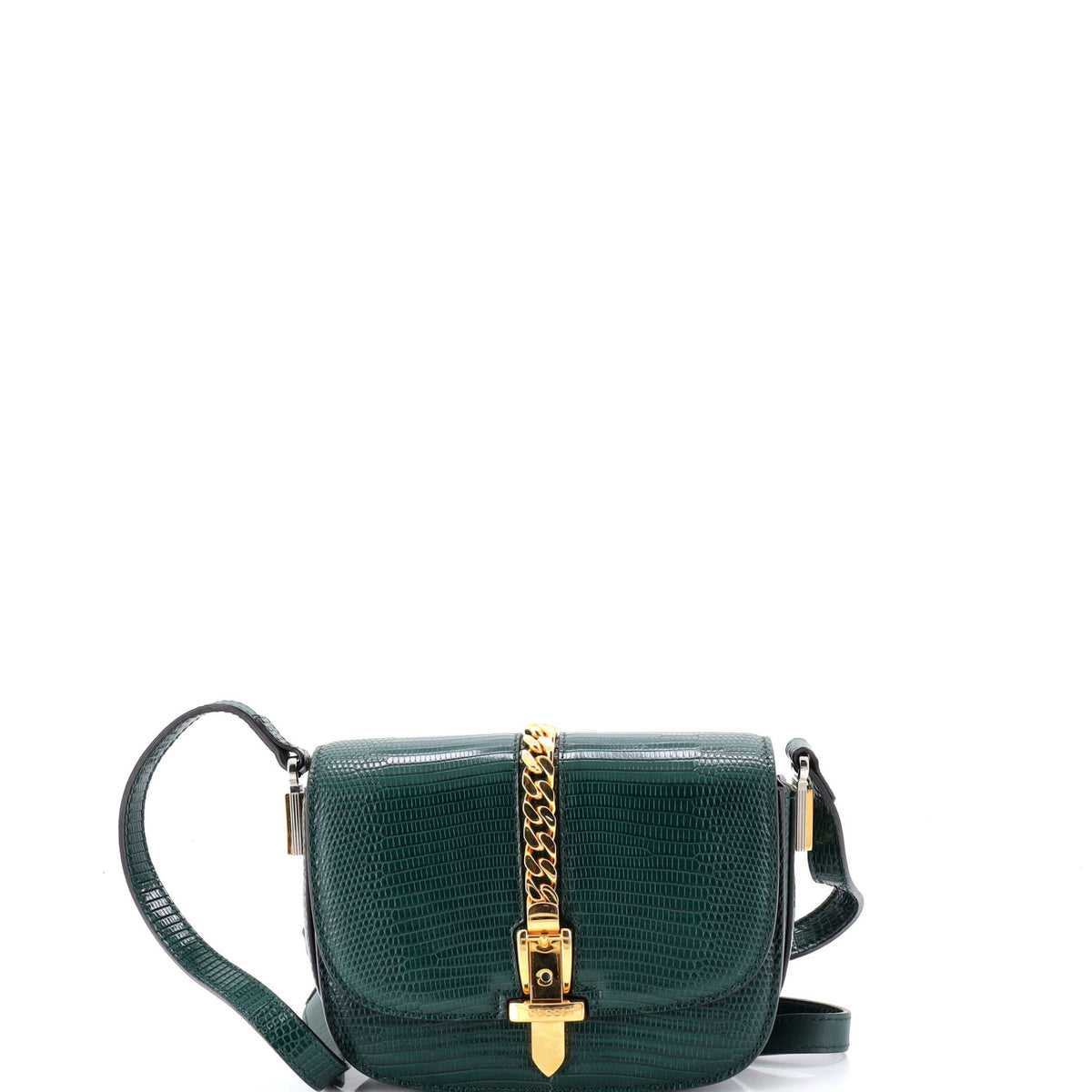 Gucci GUCCI Sylvie 1969 Shoulder Bag Lizard Small