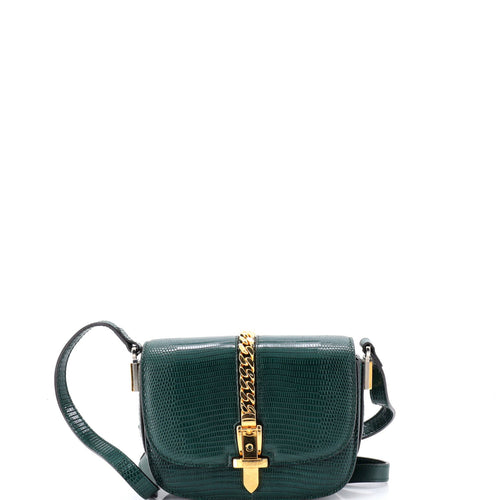 GUCCI Sylvie 1969 Shoulder Bag Lizard Small