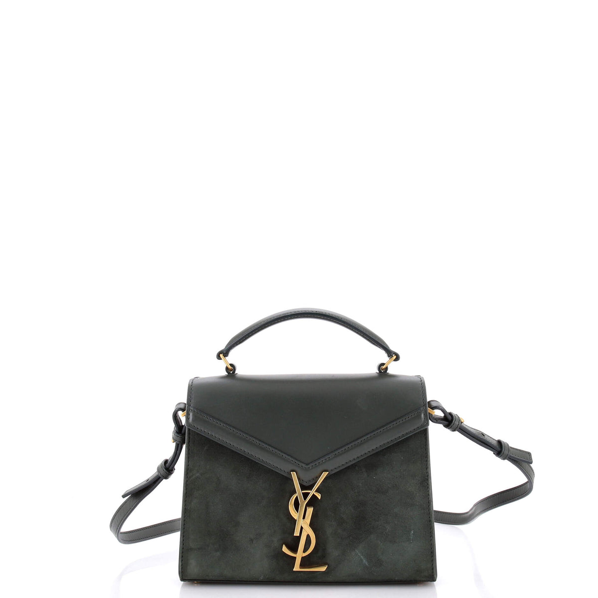 Saint Laurent Cassandra Top Handle Bag Leather and Suede Mini