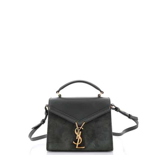Cassandra Top Handle Bag Leather and Suede Mini
