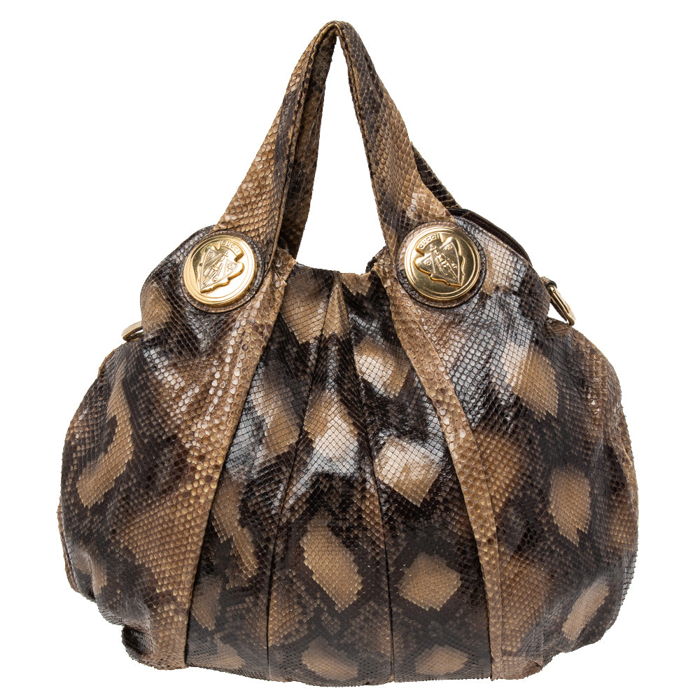 Beige Python Large Hysteria Hobo