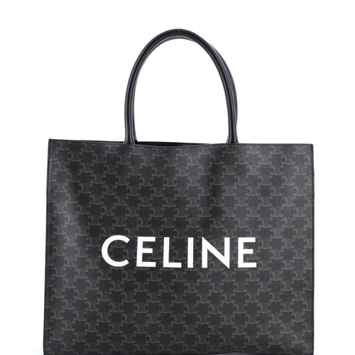 CELINE Horizontal Logo Cabas Tote Triomphe Coated Canvas