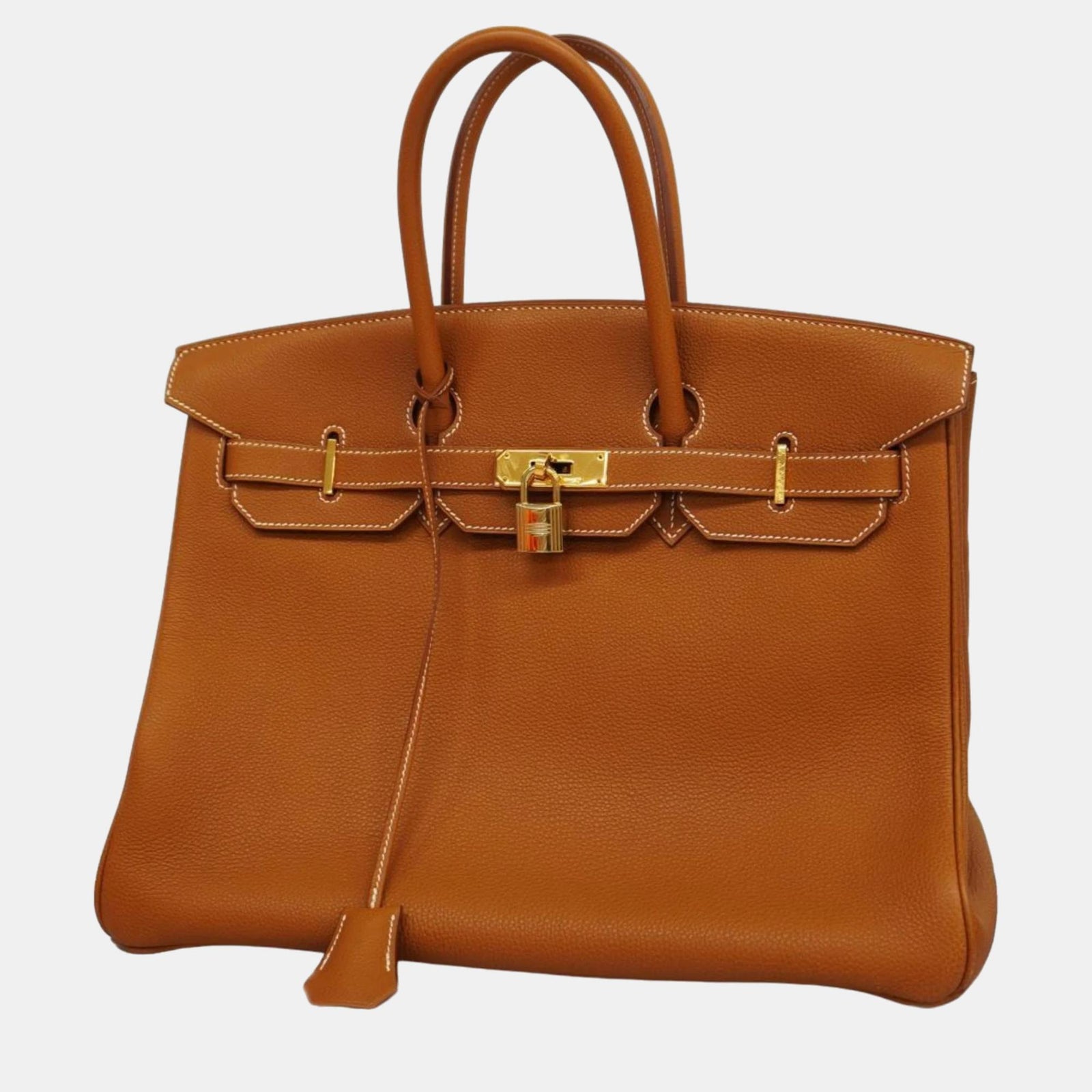 Herm?s Goldene Togo-Leder-Tragetasche Birkin 35