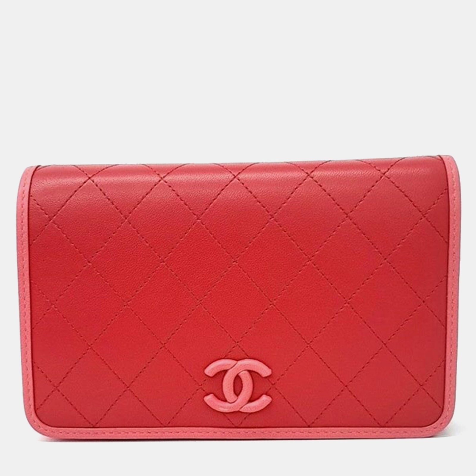 Chanel Red Leather Color Pop WOC Crossbody Bag