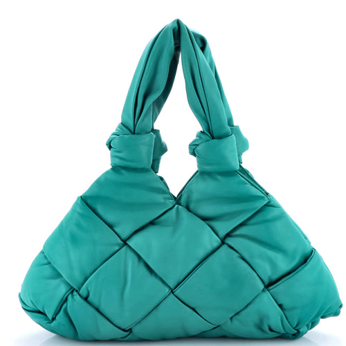 Padded Lock Bag Maxi Intrecciato Leather