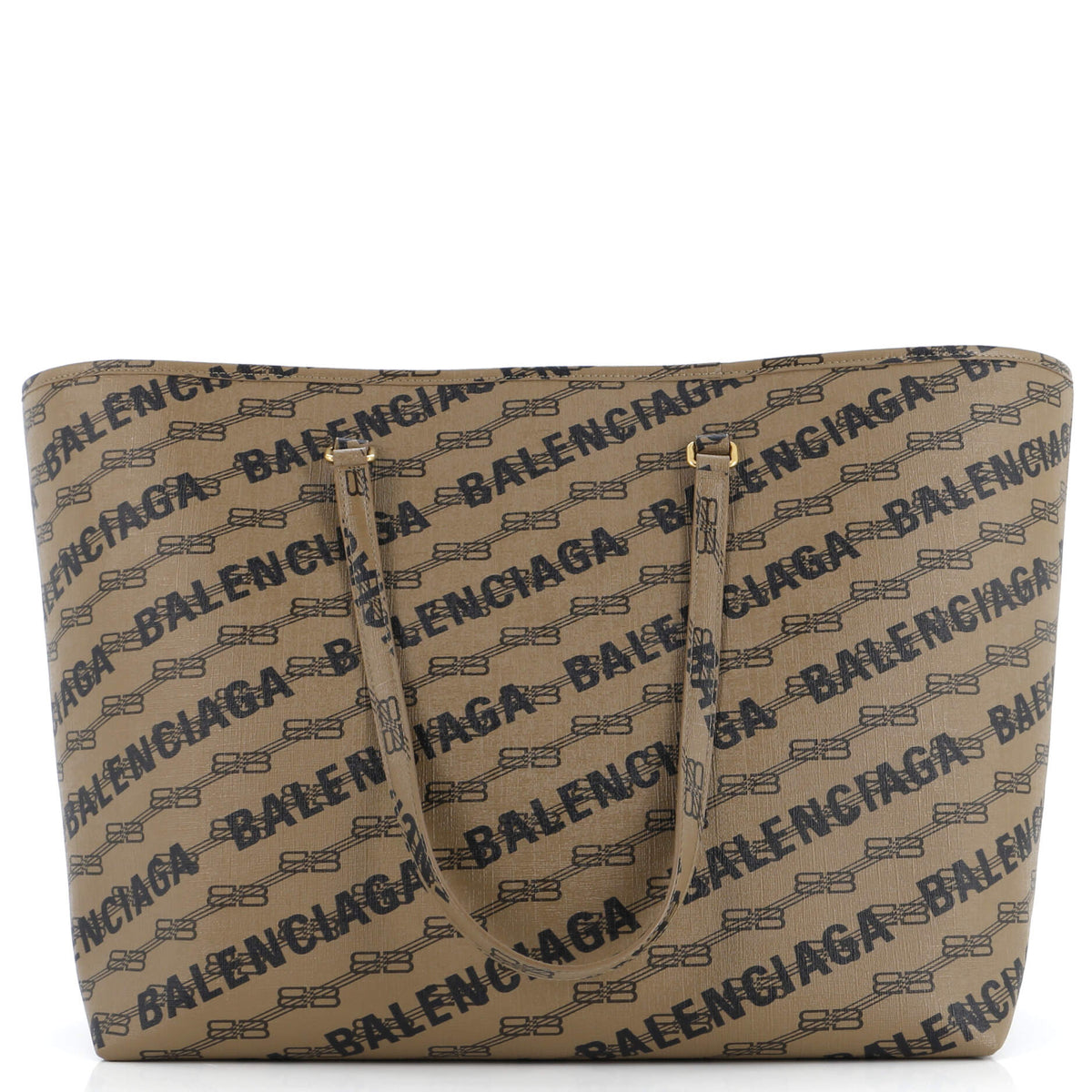 Balenciaga Signature East-West Shopper Tote Allover Logo BB Monogram Coated Canvas Large