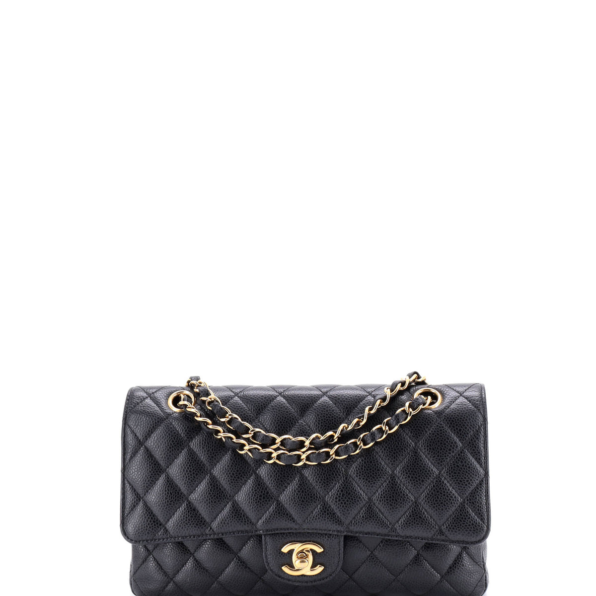 Chanel CHANEL Classic Double Flap Bag Quilted Caviar Medium