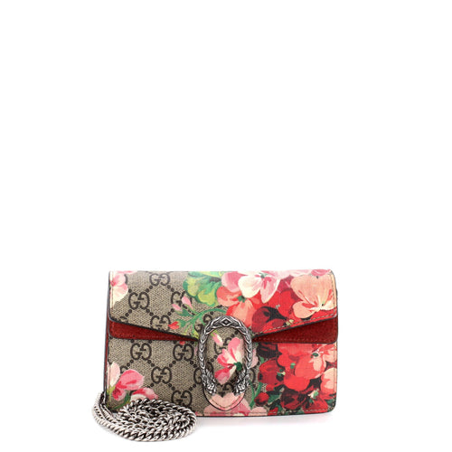 GUCCI Dionysus Bag Blooms Print GG Coated Canvas Super Mini
