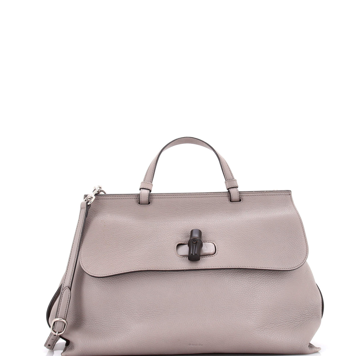 Gucci GUCCI Bamboo Daily Top Handle Bag Leather Large