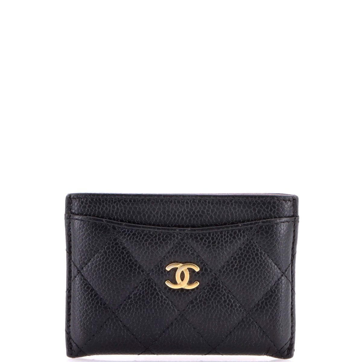 Chanel CHANEL Classic Card Holder Quilted Caviar