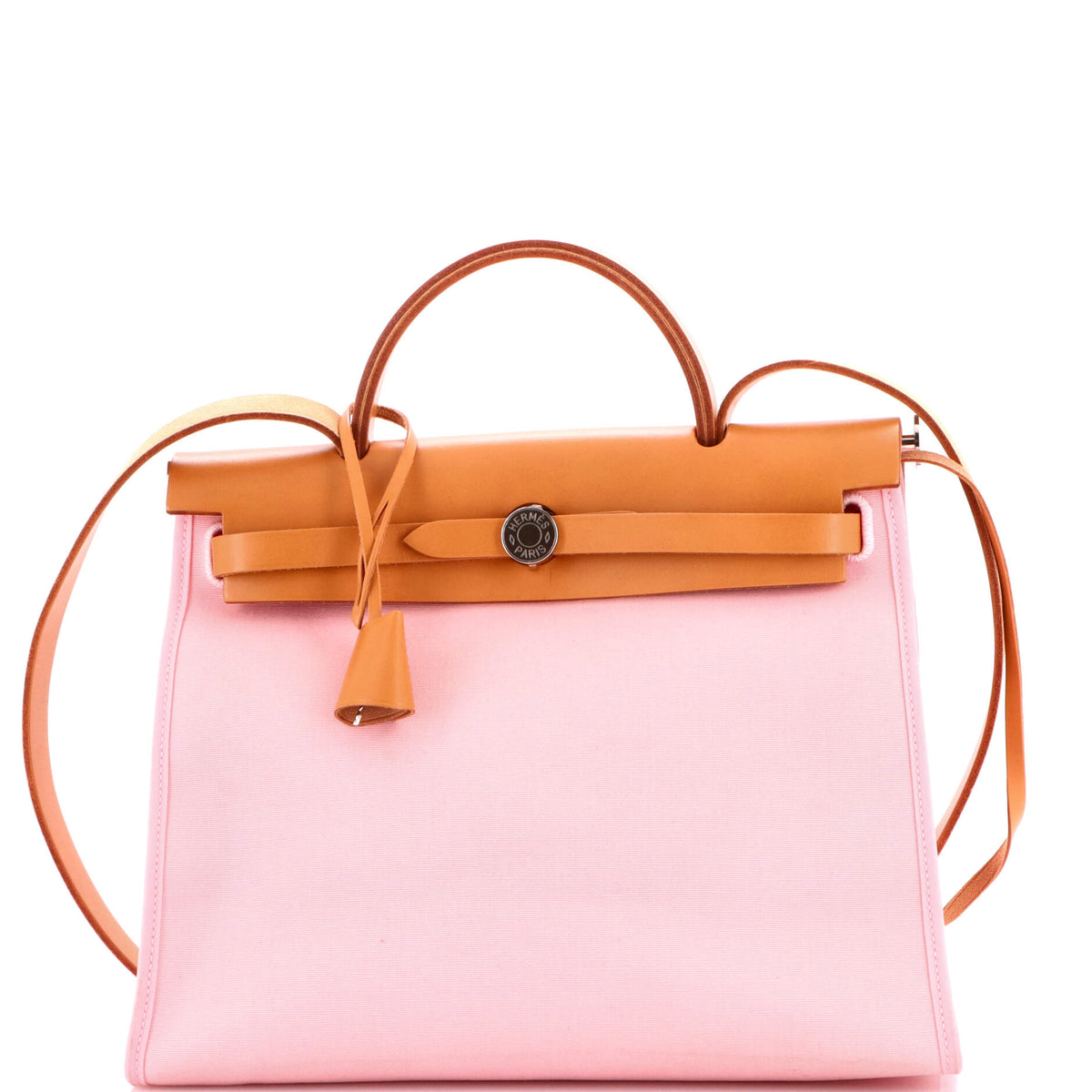 Herm?s Herbag Zip Leather and Toile 31