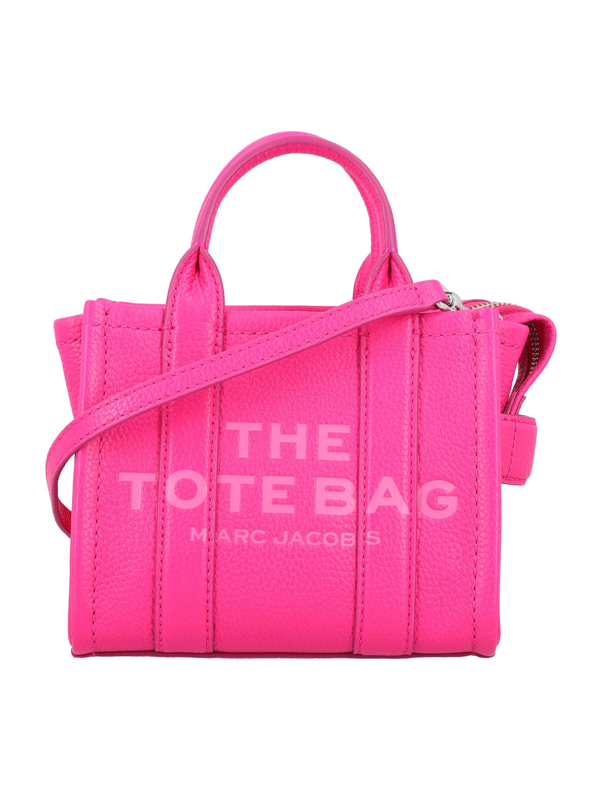 Marc Jacobs Women's The Leather Mini Tote Bag in Hot Pink | 24AH053L01RE22 Color 665