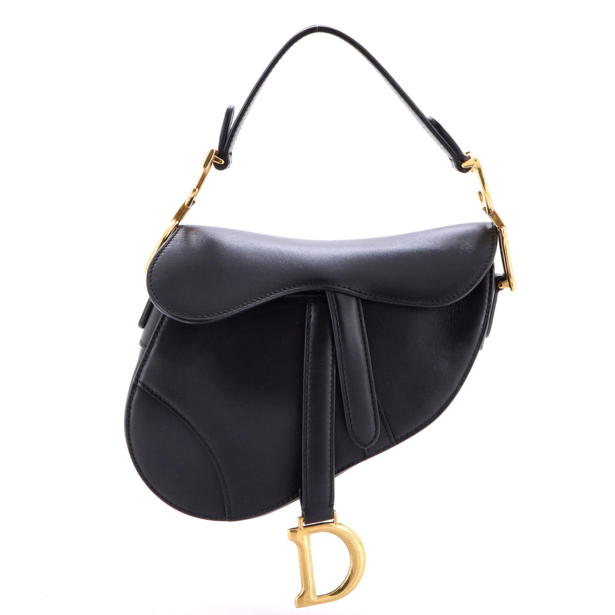 Christian Dior Saddle Handbag Leather Mini