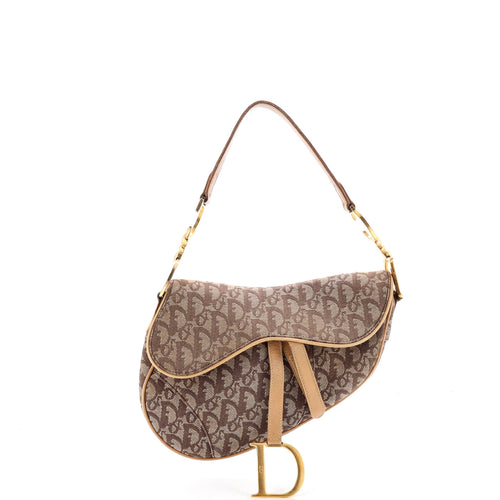 Vintage Saddle Bag Diorissimo Canvas Medium