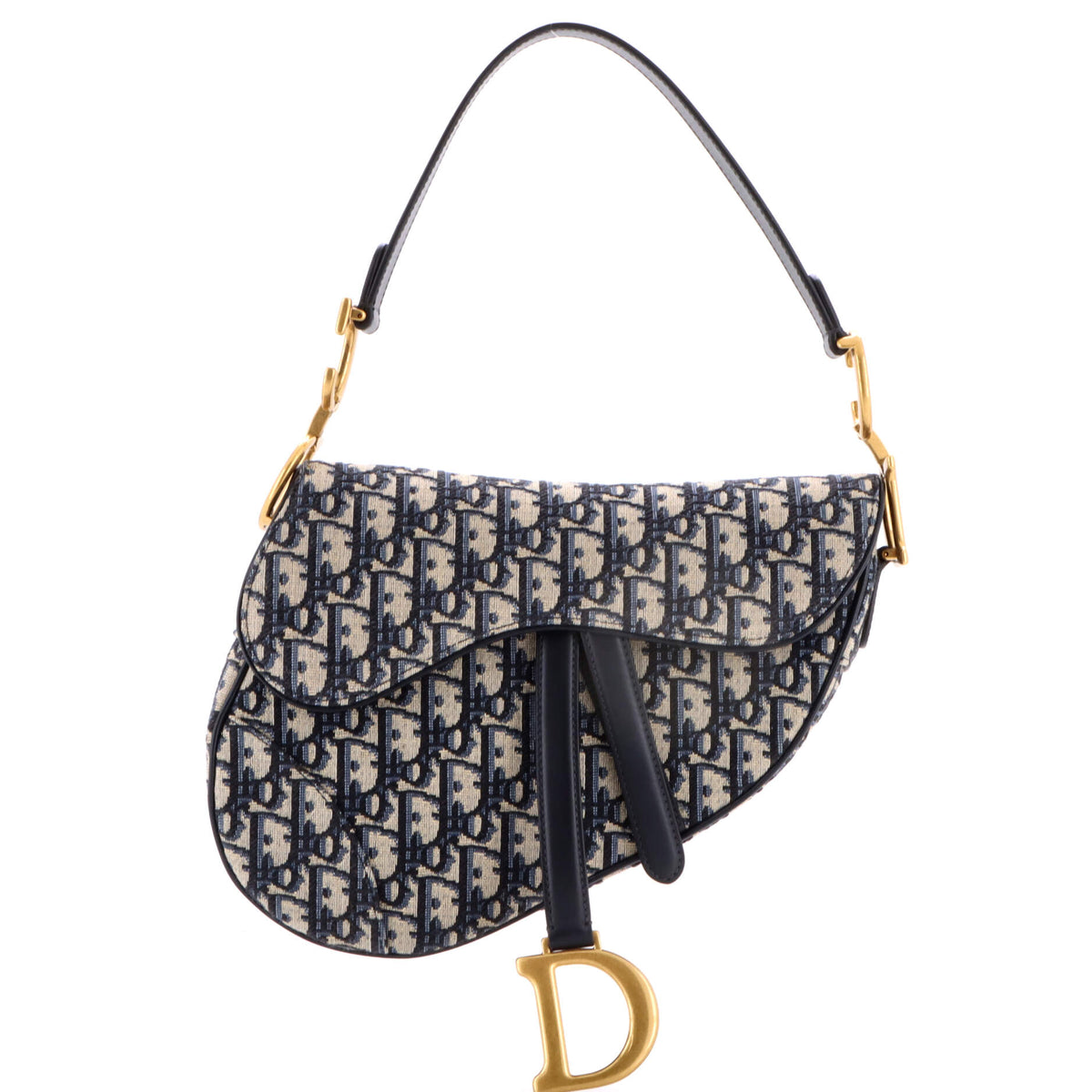 Christian Dior Saddle Handbag Oblique Canvas Medium