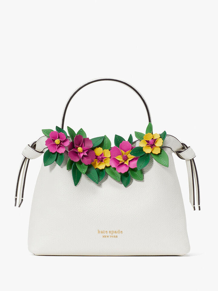 Kate Spade Au Knott Floral Applique Medium Top-Handle Bag